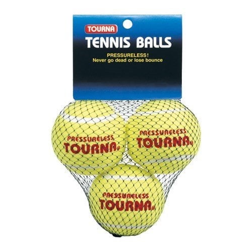 Tourna Pressureless Practice Tennis Balls, Training-Hitting Drills-3 Pack