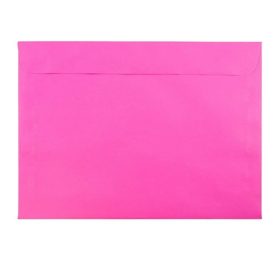 JAM Paper 9 x 12 Booklet Envelopes, Fuchsia Pink, 100/Pack