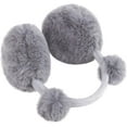 thumbnail image 4 of Amerteer Fluffy Earmuffs, Faux Fur Fluffy Earmuffs, Winter outdoor earmuffs for girls of all ages, Gray, 4 of 5