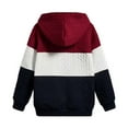 thumbnail image 2 of kpoplk Mens Novelty Color Block Hoodies Cozy Sport Outwear(Wine,M), 2 of 4