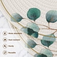 thumbnail image 3 of 3PCS Trivet Mats 15 Inch Round Heat-Resistant Pot Holders Hot Pads Table Decor Eucalyptus Wreath, 3 of 6
