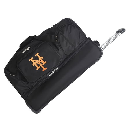 MOJO New York Mets Black 27 2-Wheel Drop Bottom Rolling Duffel Bag