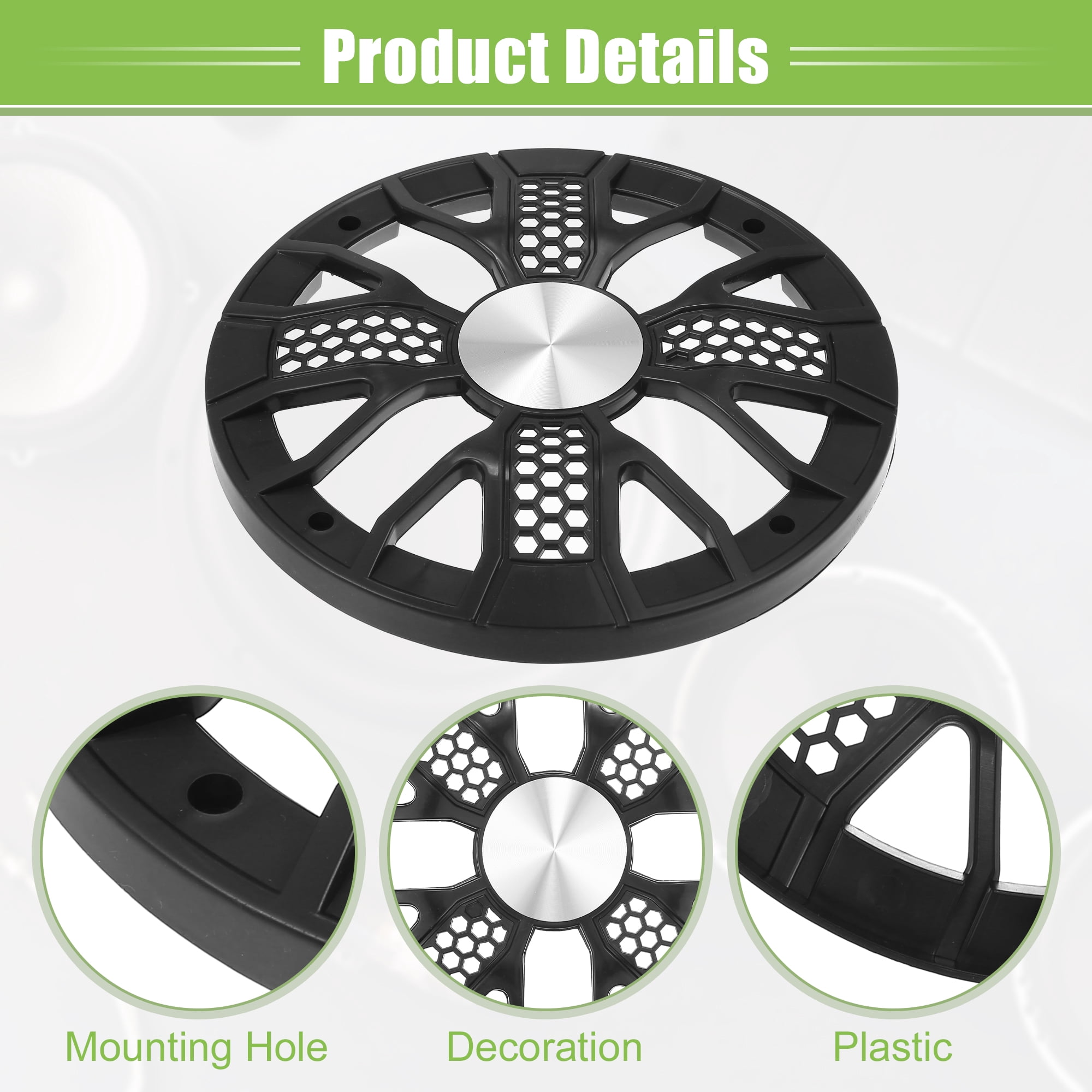 Unique Bargains Universal Car Speaker Grills Cover with Mounting Screws ABS 8"