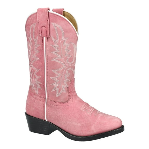 SMOKY MOUNTAIN BOOTS Kid's Girls Denver Leather Western Boots, Color: Pink, Size: 11, Width: R