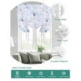 thumbnail image 2 of Blue Flowers Tie Up Curtains for Windows 63 Inch Length Balloon Curtains Kitchen Adjustable Balloon Window Shade Watercolor Botanical Floral Vines Plants Tie Up Bathroom Curtain Window 42"x63", 2 of 6