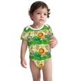 thumbnail image 3 of Daiia African Animals in the Jungle Printed Unisex-Baby Short Sleeve Onesies Bodysuits Baby Climbing Clothes Soft and Comfortable Romper with Expandable Shoulder Design-6 Months, 3 of 8
