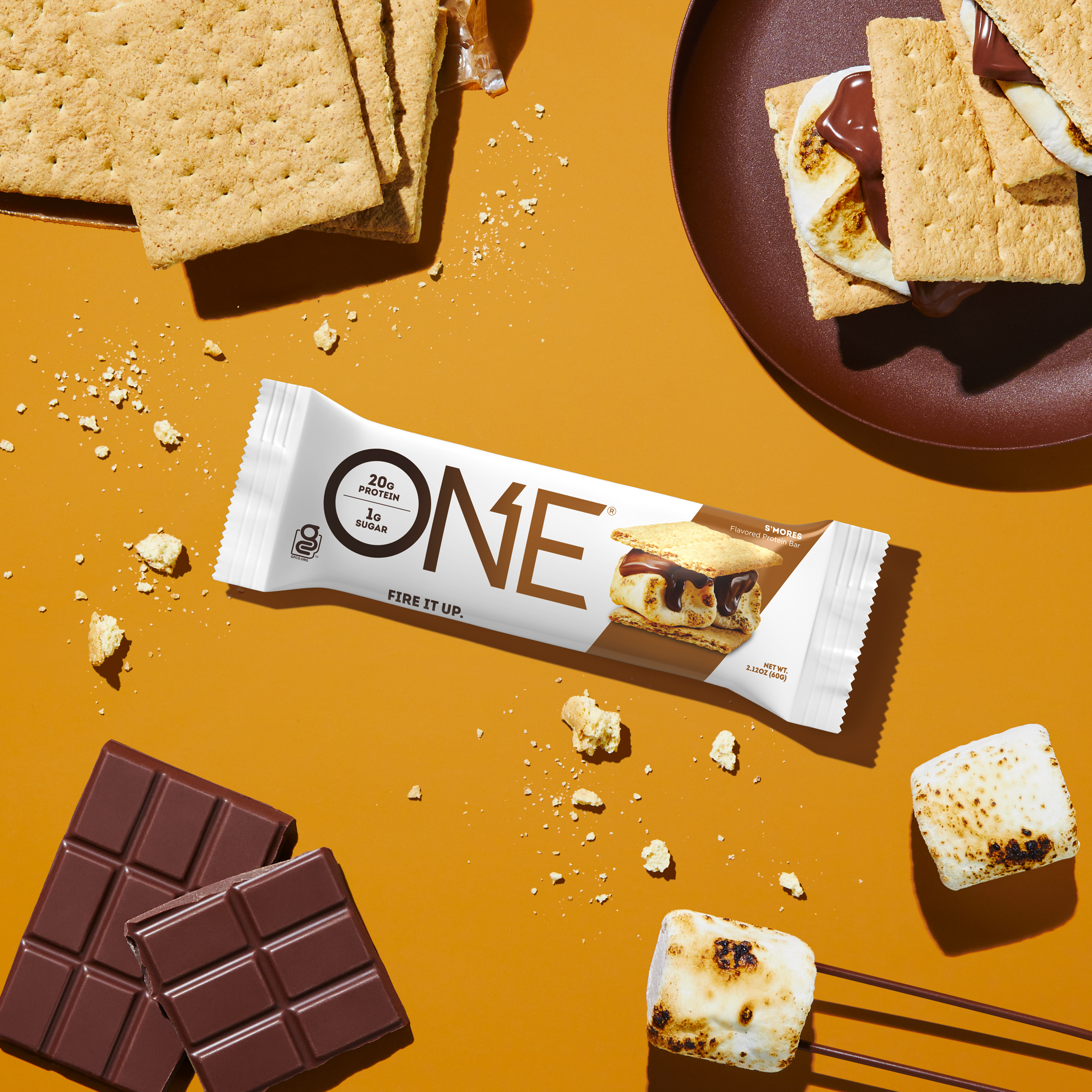 One Protein Supplement Bar, S'mores, 20g Protein, 4 Ct - image 5 of 10