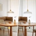 thumbnail image 2 of JOPESO Pendant Light Plug In Vintage Hanging Lamp Clear Flower Glass for Kitchen Island, Bedroom, Dining Room, 2 of 9