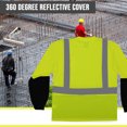 thumbnail image 4 of North 15 High-Visibility Reflective Long Sleeve Blk-Yell Safety T-Shirt with Moisture Wicking Mesh-6890LS-L, 4 of 8