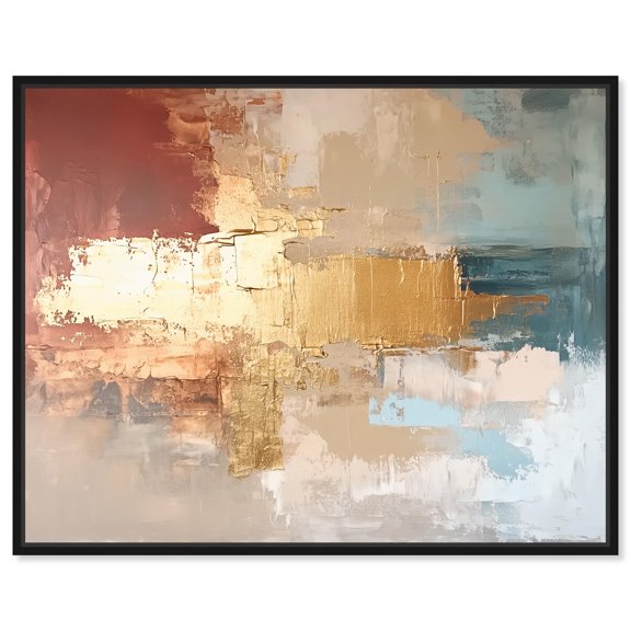 Art Remedy Earthy Abstracts Canvas, 20" x 16", Black Frame, Earthy Glow V
