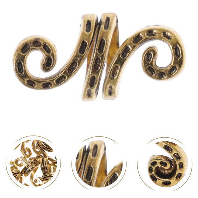 OHOIOLLA 20Ud Accesorios Para Cabello Dreadlocks Cuffs De Aleación De Zinc Dorados