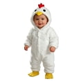 thumbnail image 2 of GiLiling Toddler Chicken Plush Hooded Full Body Jumpsuit With Matching Foot Soft Fuzzy Animal For Kids (White, 3-6 Months), 2 of 9