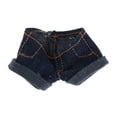 thumbnail image 3 of 1/12 Pantalones cortos vaqueros elegantes e informales para cosplay, disfraz de moda retro, pantalones cortos sexys azul, 3 of 9