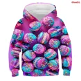 thumbnail image 4 of Sudadera con capucha para niños y niñas con estampado 3D de comida divertida, dulces, macarrones, ropa para adolescentes, jerséis de Nutella para niños, 4 of 5
