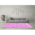 thumbnail image 3 of Ahgly Company Indoor Round Solid Pink Modern Area Rugs, 4' Round, 3 of 4