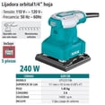 thumbnail image 2 of Lijadora Orbital Industrial, Total, 1/4, 240 W. azul, 2 of 2