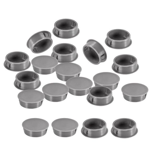 1-3/16" Plástico Agujero Tapones, 26uds Empotrado Tipo Panel Redondo Presión Sujetador Ciegos Bloqueo Tapones para Muebles Insertar Extremo Tapas Paneles, Gris