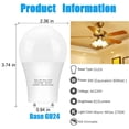 thumbnail image 4 of GU24 LED Light Bulb, A19 Shape Bulb, 9W (80W Equivalent), 5000K Warm White, Gu24 Twist Lock Base, Replacing CFL Ceiling Light for Home, Non-Dimmable, 4 Pack, 4 of 8