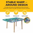 thumbnail image 4 of Hello Spring Table Cloths for 4 Foot Rectangle Tables, Pastoral Purple Bottle Floral Dark Green Wood Patio Waterproof Elastic Fitted Tablecloths, Washable Rectangular Table Cover for Camping, 4 of 8