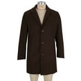 thumbnail image 3 of Dovford Men's Casual Trench Coat Slim Fit Notched Collar Long Jacket Overcoat Single Breasted Pea Coat wih Pockets, 3 of 6