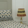 thumbnail image 6 of Fabdivine 100% Cotton Traditional Design Handmade Block Floral Printed 90x82 Inch Full Size Bedsheet Soft Bedcover with 2 Pillow Cover Decorative for Bedroom (Madhubala-Dark Blue), 6 of 6