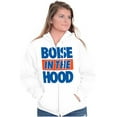thumbnail image 4 of Boise in the Hood Funny Idaho City Unisex Fleece Graphic Zip Up Hoodie Brisco Brands 2X, 4 of 5
