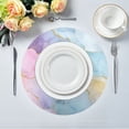 thumbnail image 5 of RMDQTR Unicorn Fantasy Fluid Art Round Placemats Set of 4 Heat Resistant Washable Kitchen Table Decorations 15.4in, 5 of 7