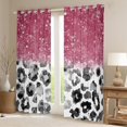 thumbnail image 3 of Feelyou Fashion Cheetah Print Black Out Curtains, Pastel Sequin Print Curtains Pack of 2 (42x63 Each), Teens Adult Women Girls Bedroom Curtains, Window Curtains Decor, 3 of 7