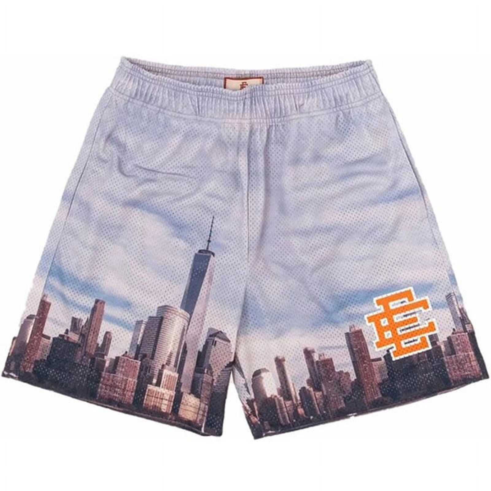 Eric Emanuel shorts エリックエマニュエル Eric Emanuel EE Basic Shorts, Pink Boro Patchwork, Size X