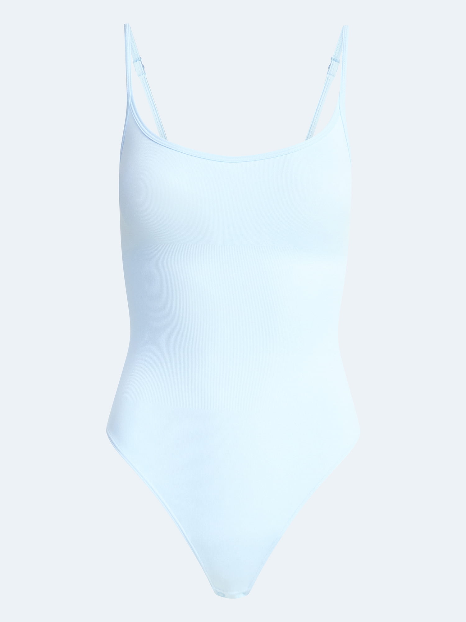 Joyspun Women's Seamless Ribbed Cami Bodysuit, Sizes S-XXXL