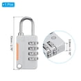 thumbnail image 2 of Uxcell Cerradura de combinación de 4 dígitos con cable de seguridad 1 Set Cerradura de exterior cadena gris 6.5 pies, 2 of 7
