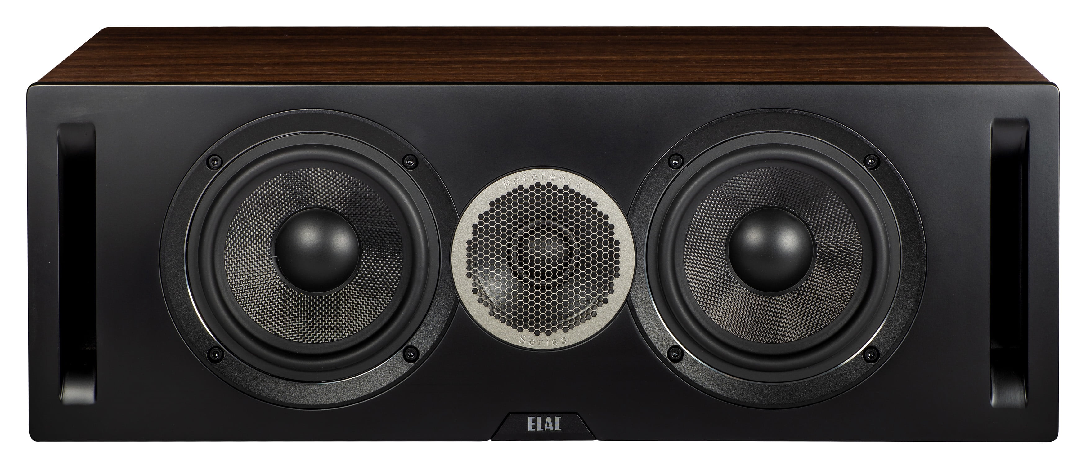 ELAC DBR62-BK Debut Reference Bookshelf Speaker Pair with a ELAC DCR52-BK Debut Reference Center Speaker with 5.25 Inch Woofers - Black/Walnut (2019)