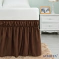 thumbnail image 5 of Subrtex Wrap Around Bed Skirt Elastic Elegant Soft Fabric Ruffled Fade Resistant Replaceable (King, Chocolate), 5 of 5