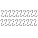 thumbnail image 2 of 20pcs Stainless Steel Hooks With Sharp Tip For Butcher Shop For Kitchen Hot And Cold Smoking Practical Hook, 2 of 5