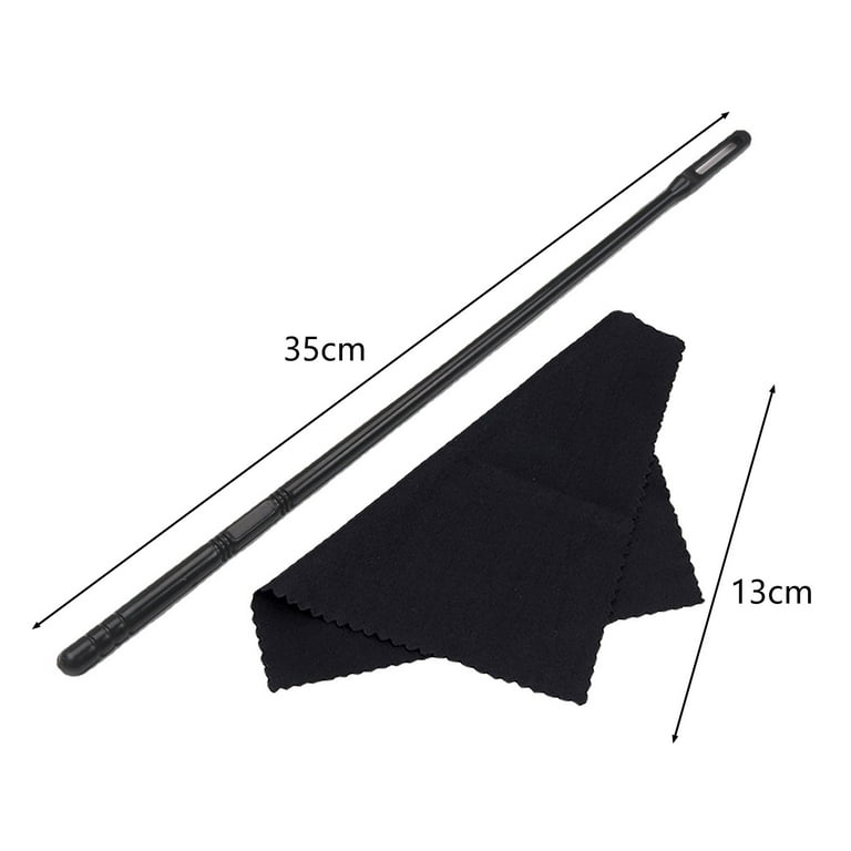 Lohuatrd 2Pcs/Set Flute Cleaning Rod Smooth Surface Reusable Enough Length  High Efficiency Anti-break Inside Tube Cleaning Instrument Care Flute  Cleaning Stick Cloth Kit 