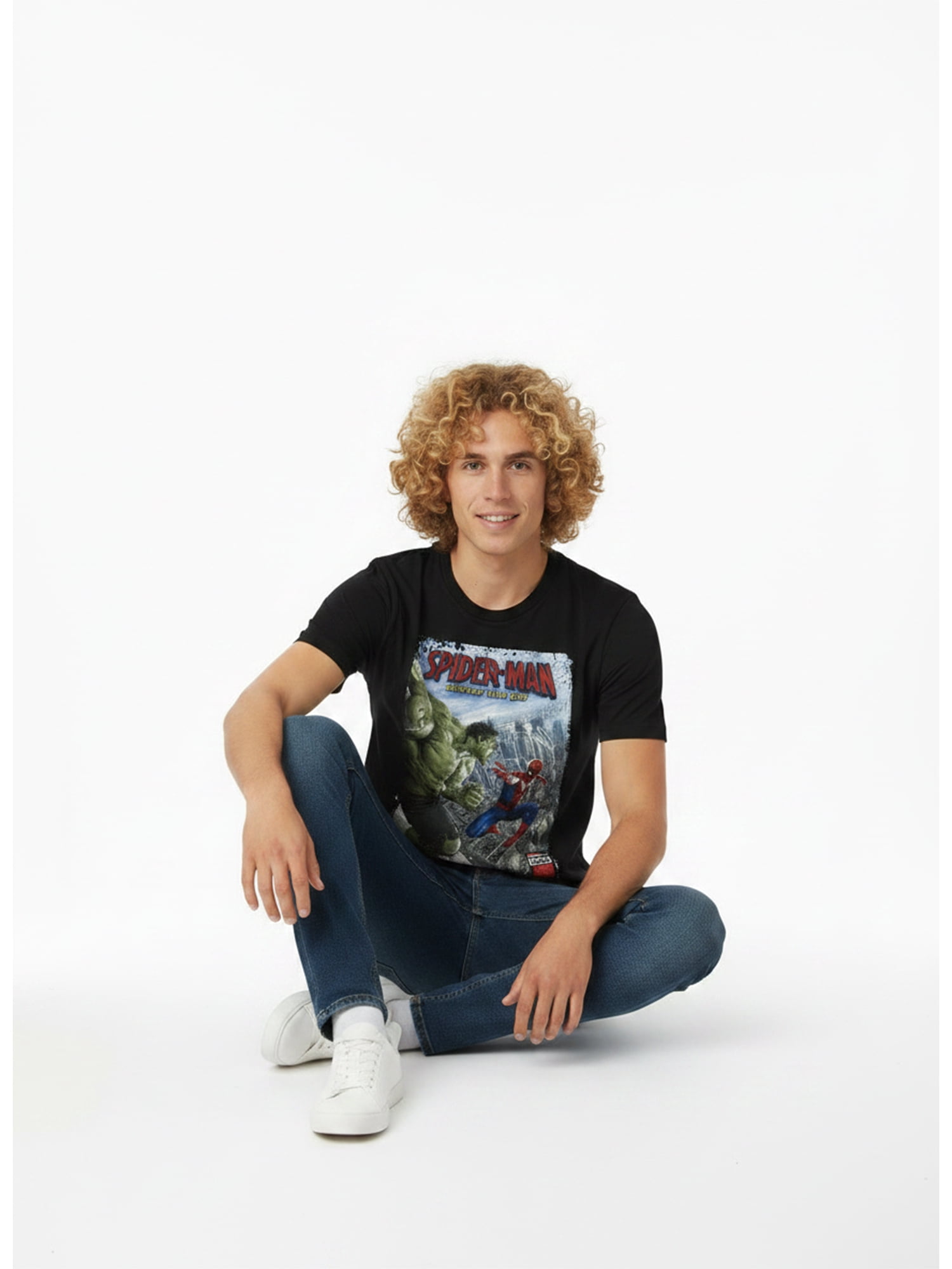 Marvel Spider-Man, Men's & Big Men's Graphic Tee, Spidey vs Hulk Comic Cover, Sizes S-3XL