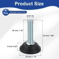 thumbnail image 2 of Uxcell 5/16"-18 Thread Furniture Feet Levelers, 4 Pack 30mm l Adjustable Furniture Feet Screw in Threaded Leveling Leg Screw on Chair Foot Glides Leveling for Table Chair Cabinet Black, 2 of 6