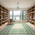thumbnail image 2 of ODIKA 9'x12' Washable Area Rug Non-Slip, Chair-Friendly Mint Decorative Gingham Grid Contemporary Plaid Neutral Checkered for Dining Room, Basement, Large Office, 2 of 7
