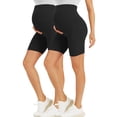 thumbnail image 1 of Pantalones cortos de maternidad BONVIGOR Over The Belly-5 Biker Workout Yoga, 1 of 6