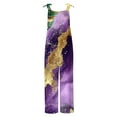 thumbnail image 4 of Moxiu Mardi Gras Jumpsuit Women Wide Leg Patchwork Sequin Graphic Overalls Plus Size Adjustable Strappy Loose Fit Rompers 2025 Multicolor,L, 4 of 5