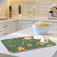 thumbnail image 6 of Yayeee Dish Drying Mat for Kitchen Counter 18"x24" Microfiber Absorbent Pad, Yellow Christmas Gingerbread, 6 of 7