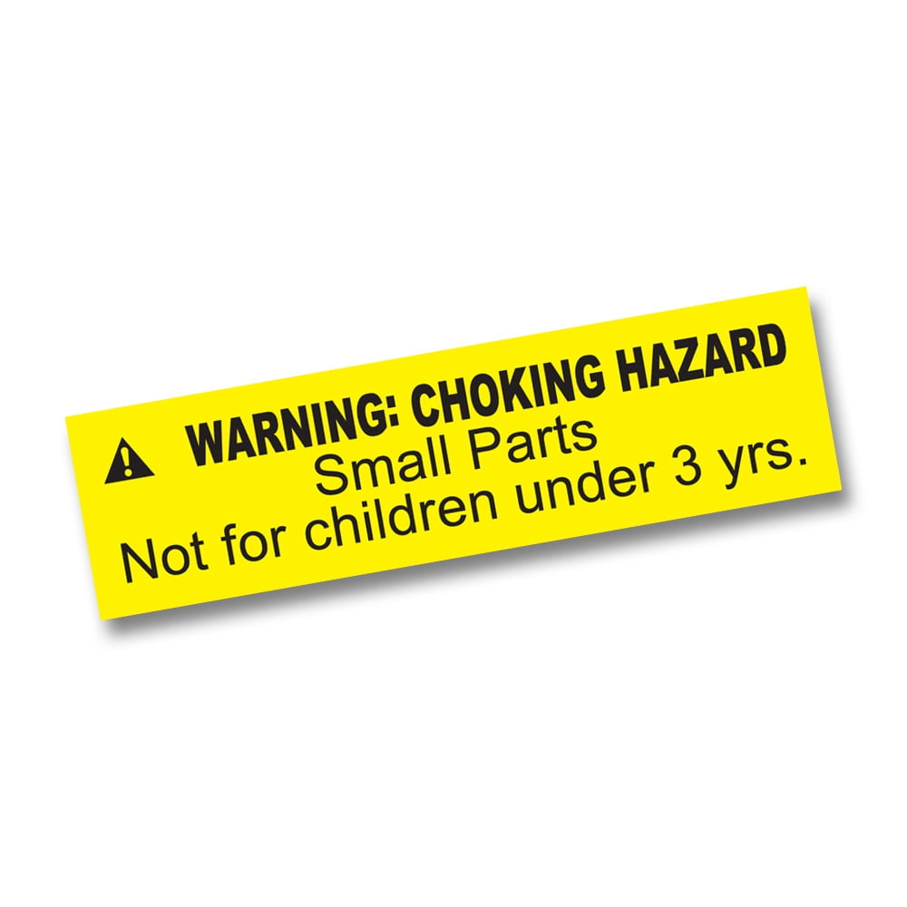 ASTM Compliant 1 Roll of 1,000 Warning Choking Hazard Small Parts Not for Children Under 3 Years 1.5" x 0.4" Stickers Adhesive Labels (Yellow Background/Black Text)