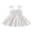 White, variant on Toddler Baby Girl Summer Smocked Dress Sleeveless Tie-up Heart Watermelon Shell Ruffle A-line Dress Beach Sundress