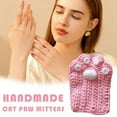 thumbnail image 5 of NIUBWJL Cats Paw Handmade Crochet Gloves Half-finger Knitting And Winter Gift, 5 of 5