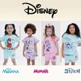thumbnail image 2 of Disney Lilo & Stitch Little Girls' Short Sleeve Graphic T-Shirt and French Terry Shorts Set Light Blue Optic Wash Stitch, 2 of 15