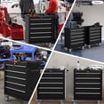 thumbnail image 7 of 5-Drawer Tool Chest,Rolling Tool Cart with Wheels,High Capacity Tool Cabinet with Locking System for Garage, Warehouse, Workshop-Black, 7 of 7