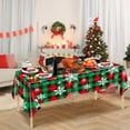 thumbnail image 5 of TUITOONM Print Tablecloth Merry Christmas Rectangle Table Cloth Winter Resistant Rustic Tablecloth for Holiday Party Dining, 5 of 5