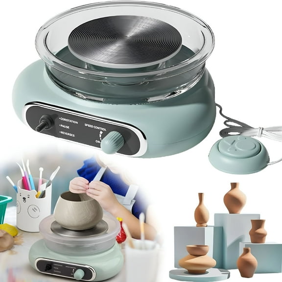 BESTSKY Mini Pottery Wheel Kit Electric Pottery Wheel Mini Clay Making Pottery Machine Pottery Tools and Art Supplies Craft Kits for Teenager and Adult