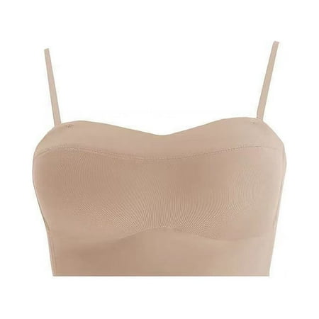 

Women Bra Strapless Bandeau Full Coverage Anti Slip For Large Bust Light Summer Edition Gather Bras