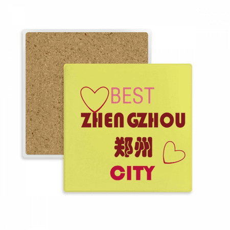 

Commercial City Zhengzhou Sign Coaster Cup Mat Mug Subplate Holder Insulation Stone